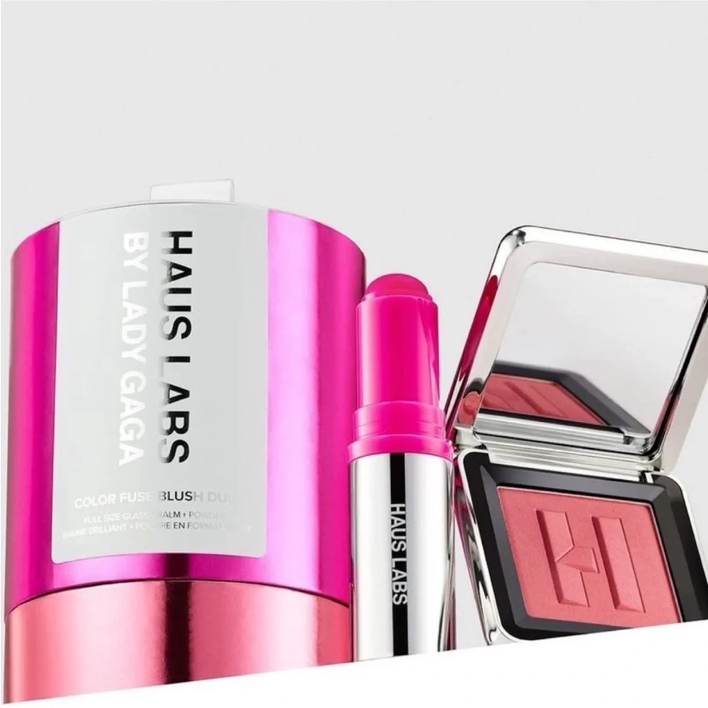 HAUS LABS Glassy Blush Stick + Powder Blush Set